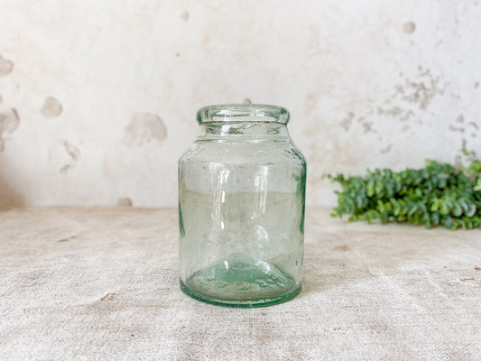 Antique English Green Glass Fruit Canning Jar