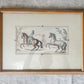 Pair Of Antique Hand Colored Horse Equestrian Engravings
