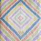 Vintage Around the World Quilt with Blue Border