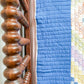 Vintage Around the World Quilt with Blue Border