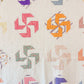 Vintage Whirligig Quilt with Sawtooth Border