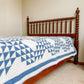 Antique Blue and White Ocean Wave Quilt, c1910