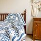 Antique Blue and White Ocean Wave Quilt, c1910