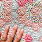 Vintage Grandmother’s Flower Garden Crib Quilt