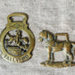 CHOICE Vintage Horse Brass Equestrian Medals - Tally-Ho & Horse