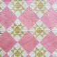 Antique Pink & Green Ohio Star Quilt