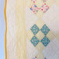 Vintage Yellow Nine Patch on Point Quilt, c1940