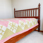 Antique Pink & Green Ohio Star Quilt