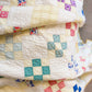 Vintage Yellow Nine Patch on Point Quilt, c1940