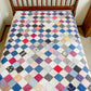 Antique Square on Point Patchwork Quilt, c1910