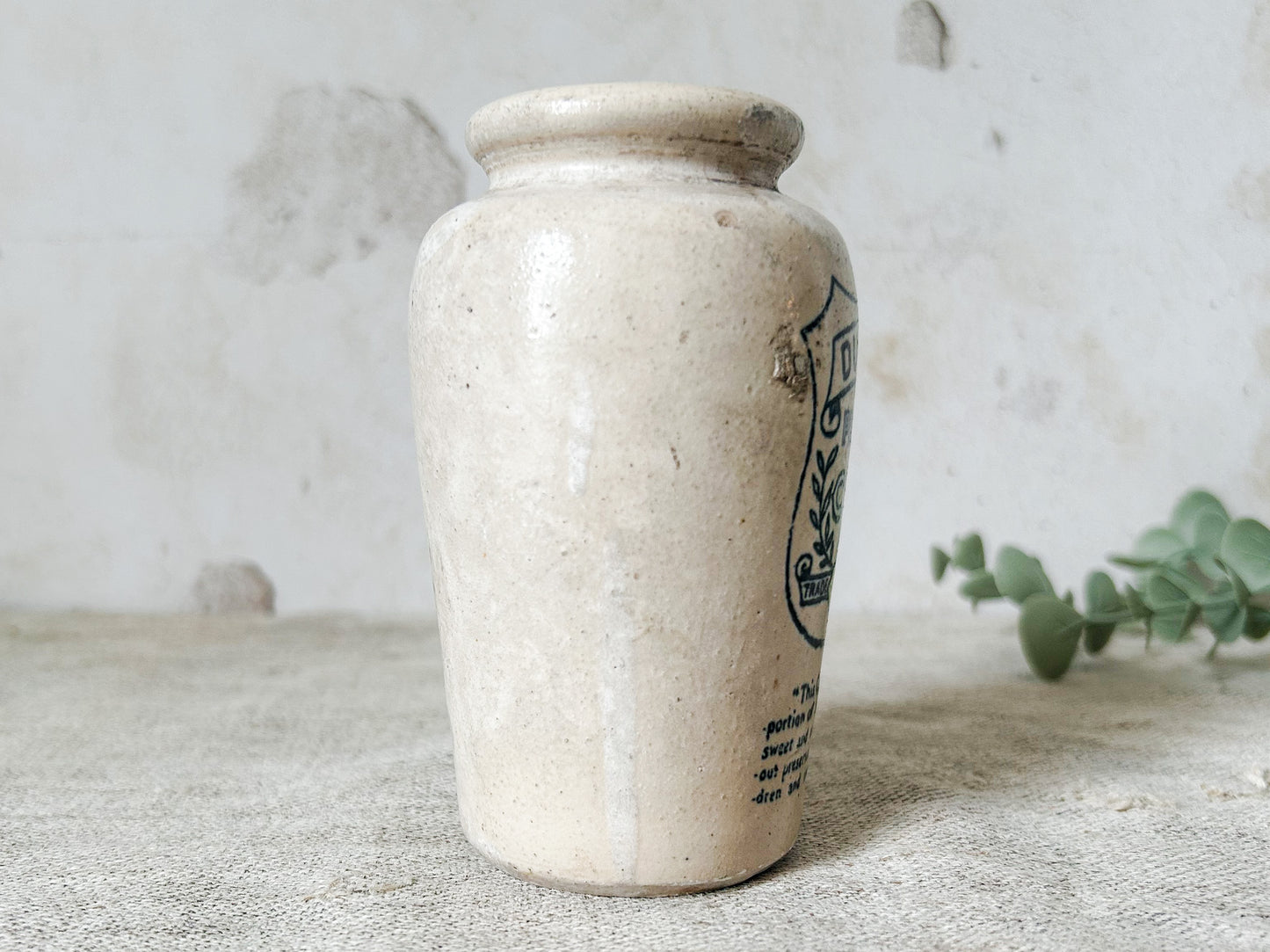 Antique Dunragit Scottish Cream Stoneware Pot