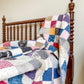 Antique Square on Point Patchwork Quilt, c1910