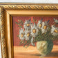 Antique Framed Still Life of Daisies