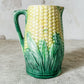 Antique Majolica Corn Creamer Pitcher