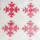 Set of Two Antique Matching Pink and White Broken Dishes Quilt TOPS, c1910