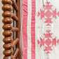 Set of Two Antique Matching Pink and White Broken Dishes Quilt TOPS, c1910