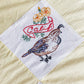 Vintage 48 State Bird & Flower Quilt TOP with Backing Fabric