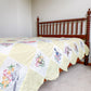Vintage 48 State Bird & Flower Quilt TOP with Backing Fabric