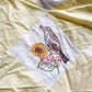 Vintage 48 State Bird & Flower Quilt TOP with Backing Fabric