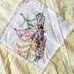 Vintage 48 State Bird & Flower Quilt TOP with Backing Fabric