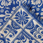 Antique Woven Blue and White Coverlet