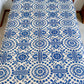 Antique Woven Blue and White Coverlet