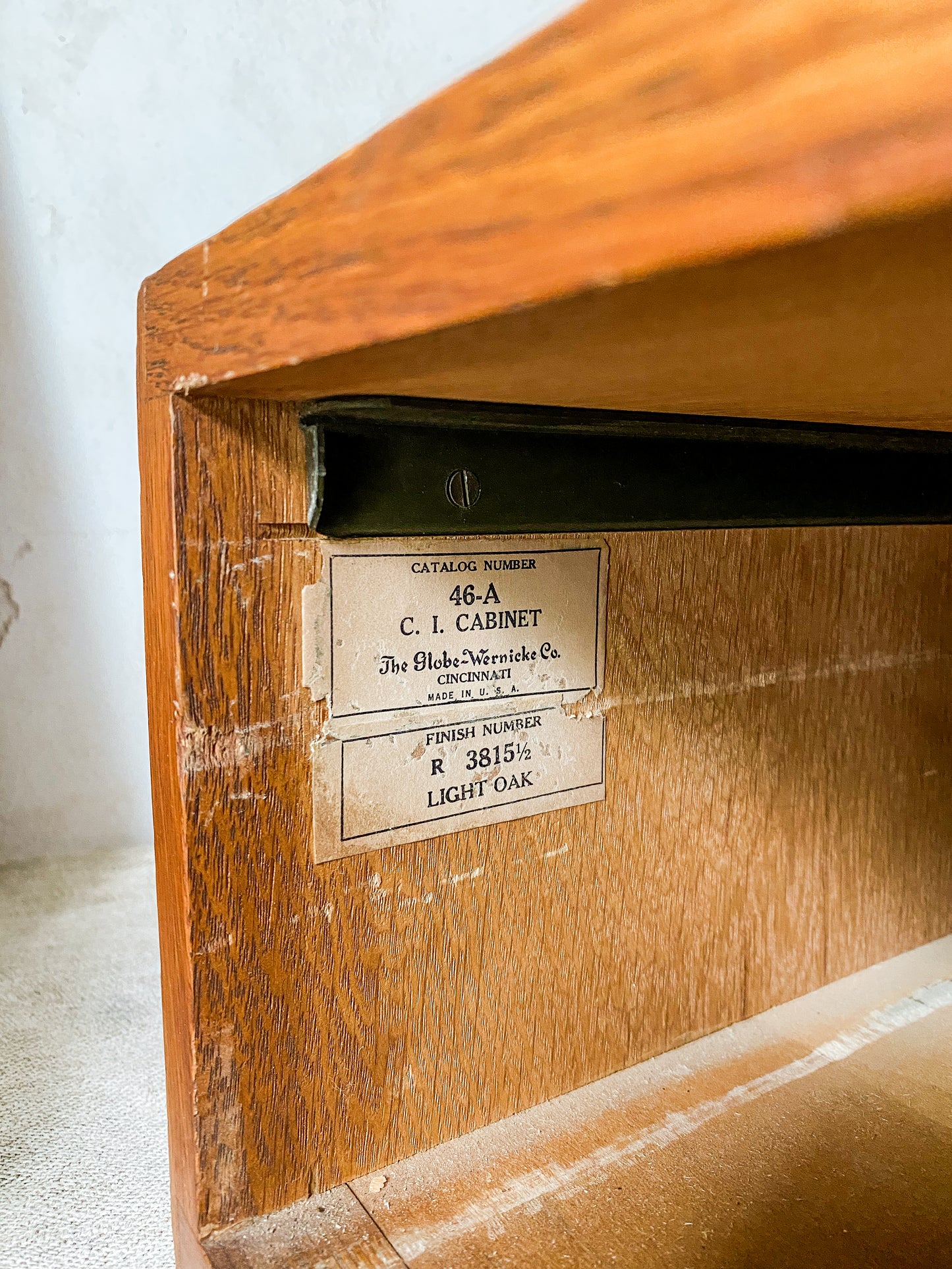 Vintage Globe Wernicke Two Drawer Library Card Catalog