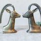 Vintage Brass Antelope Gazelle Bookends