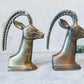 Vintage Brass Antelope Gazelle Bookends