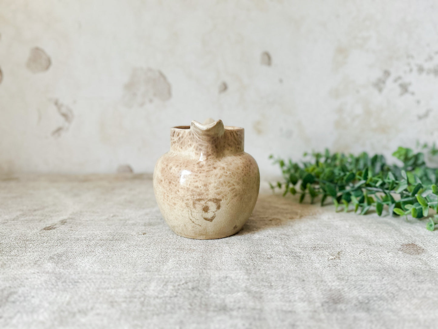 Vintage Stained Crazed Creamer