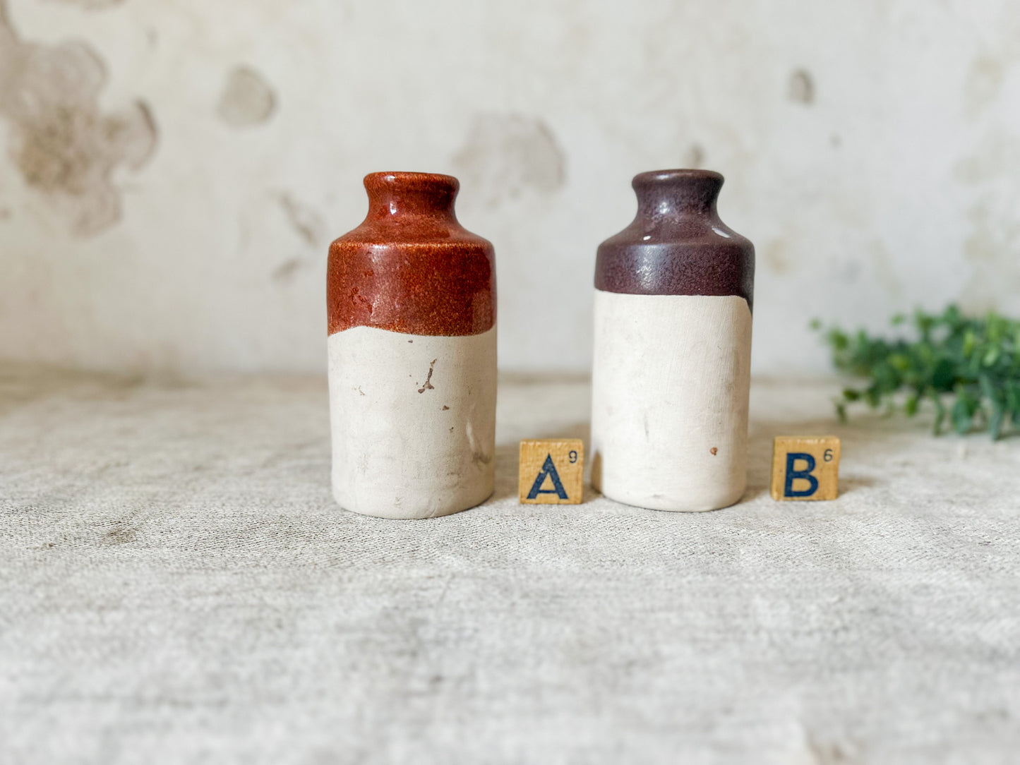 CHOICE Antique Denby Pottery Glaze Sample Pots