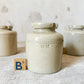 CHOICE Antique English Stoneware Caviar Pickle Jars