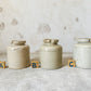 CHOICE Antique English Stoneware Caviar Pickle Jars