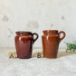 CHOICE Antique Brown Glazed Small Cream Jugs