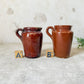 CHOICE Antique Brown Glazed Small Cream Jugs