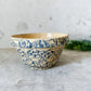 Vintage Blue Spongeware 8.5" Mixing Bowl