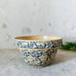Vintage Blue Spongeware 8.5" Mixing Bowl