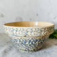Vintage 10" Blue Spongeware Mixing Bowl