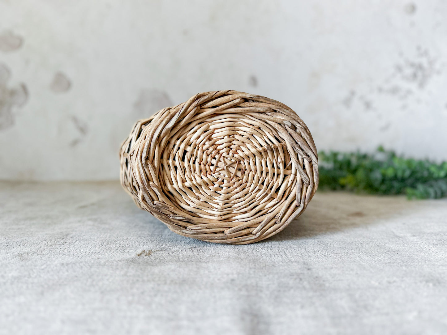 Vintage Wicker Wine Demijohn Bottle