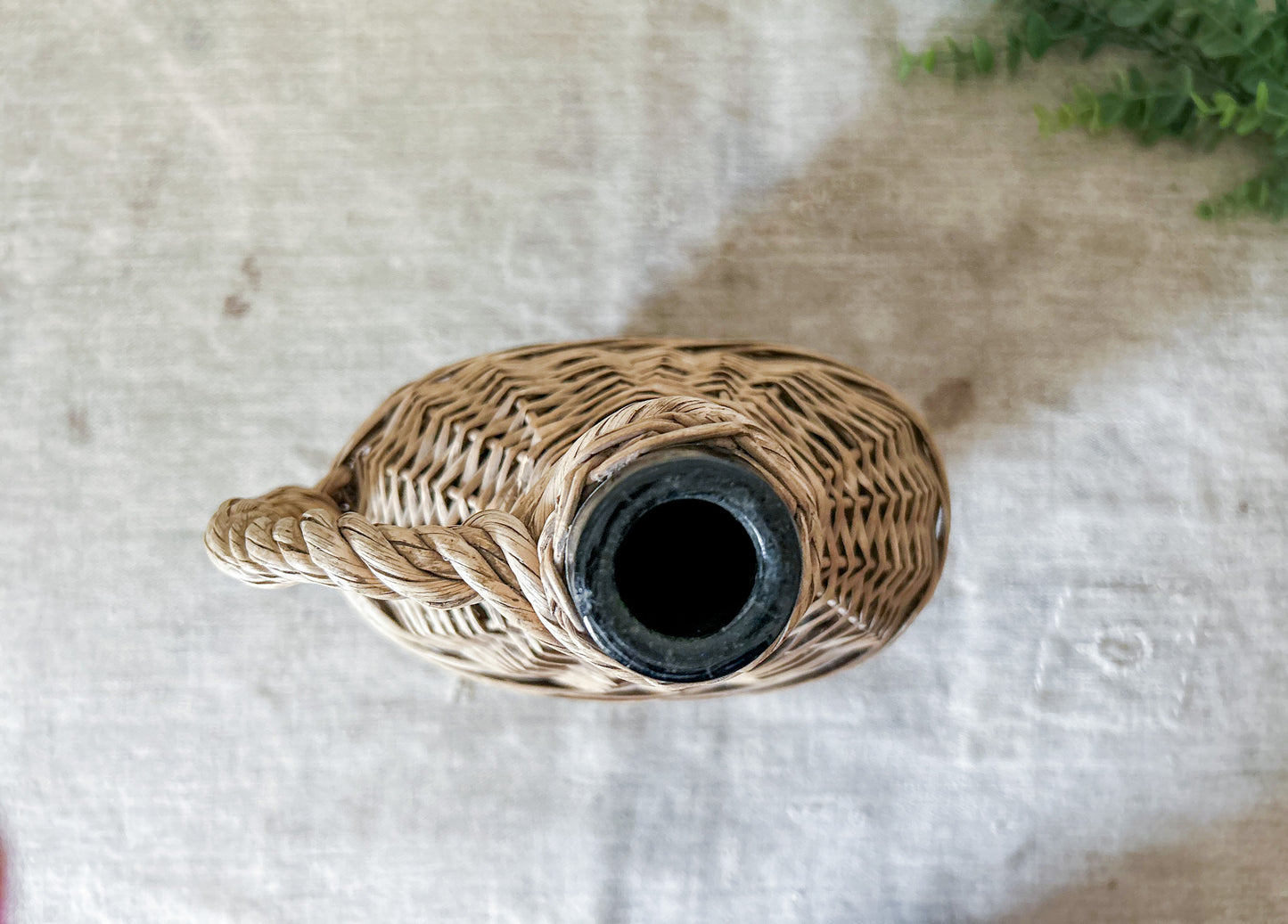 Vintage Wicker Wine Demijohn Bottle