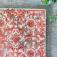 Antique Minton Orange Floral Ceramic Tile