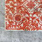 Antique Minton Orange Floral Ceramic Tile