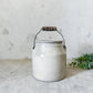 Antique Cream Color Salt Glaze Stoneware Crock with Handle