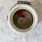 Antique Cream Color Salt Glaze Stoneware Crock with Handle