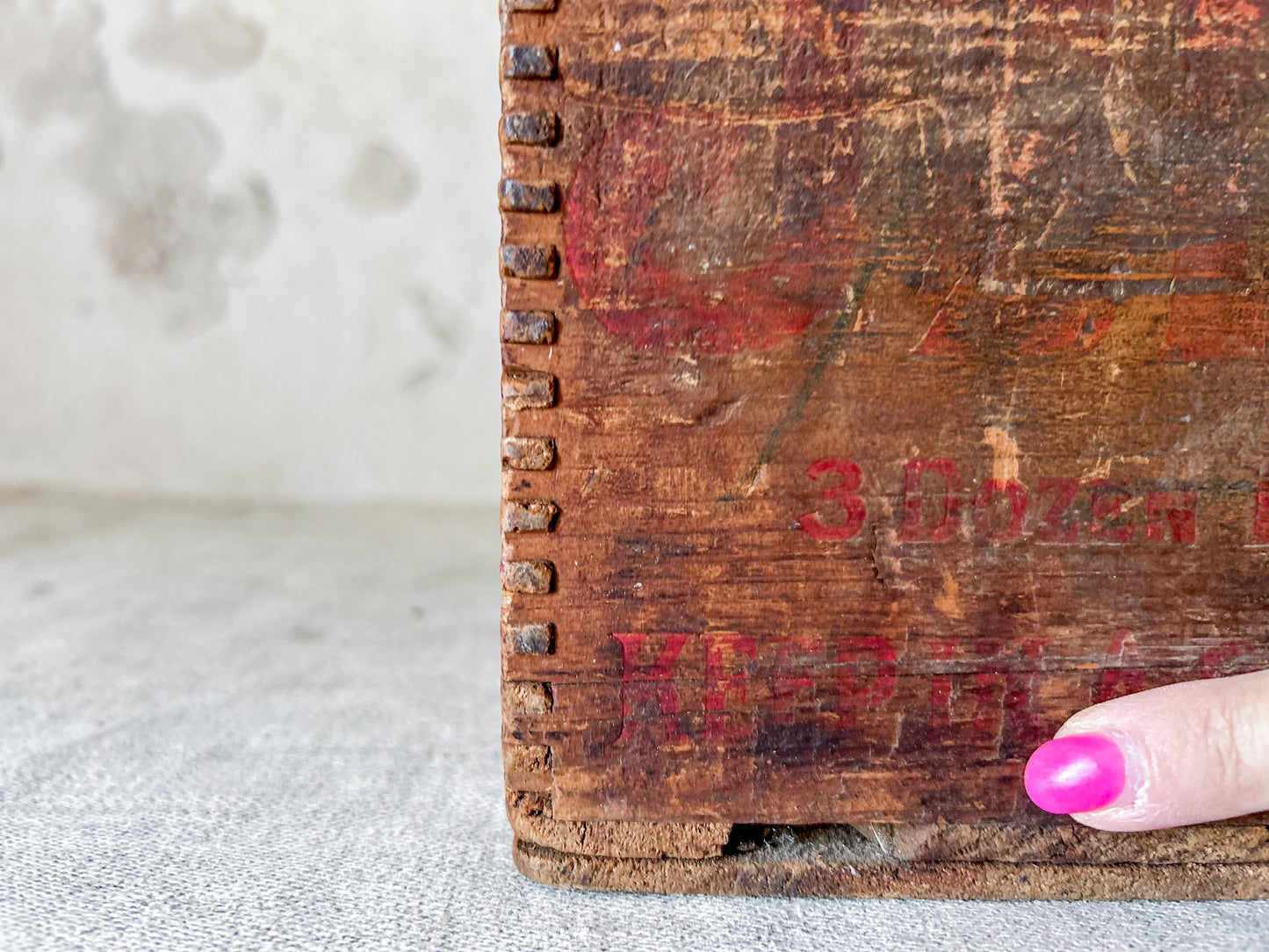 Vintage Jell-O Wood Shipping Crate Box