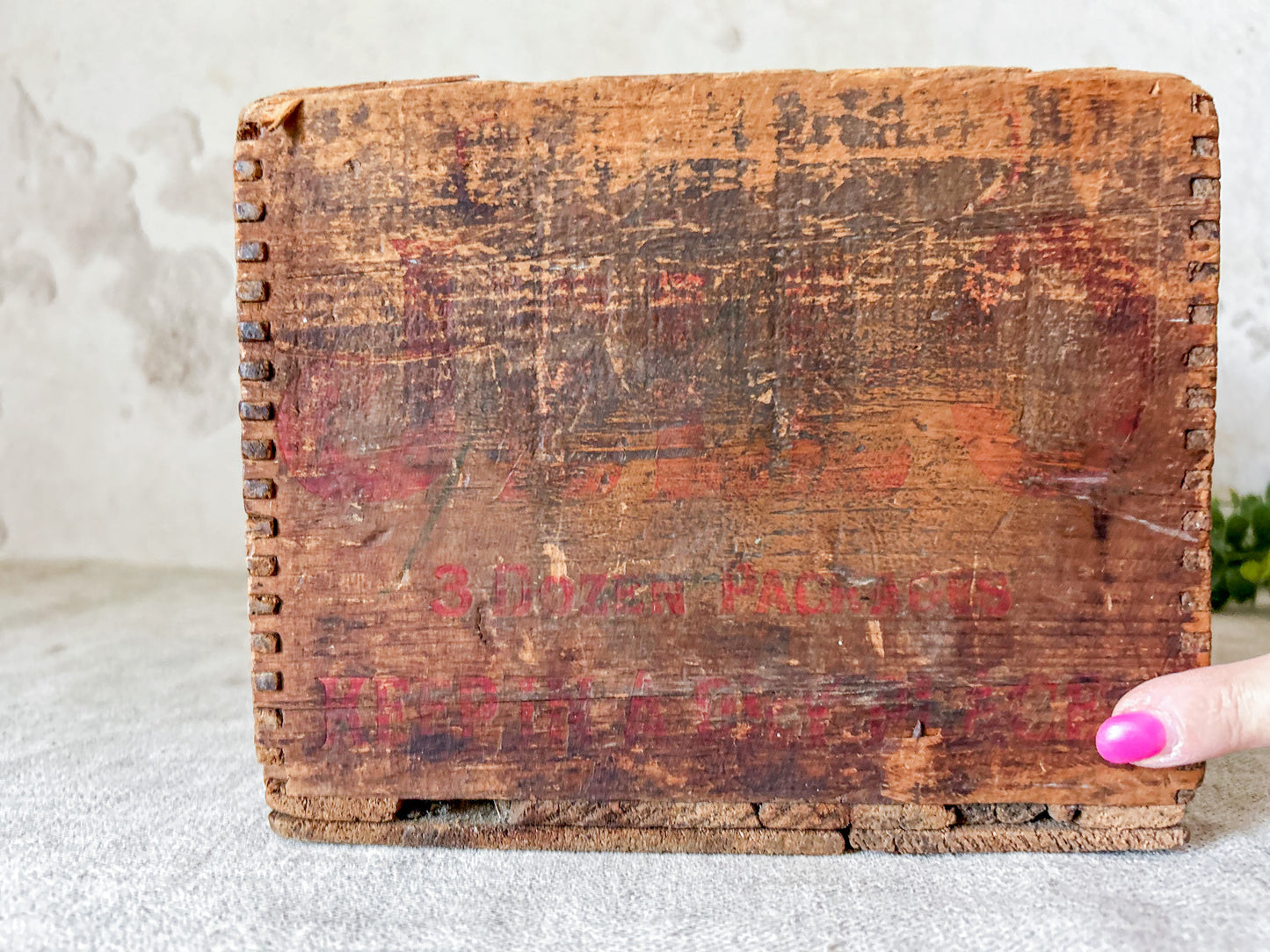 Vintage Jell-O Wood Shipping Crate Box