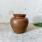 Antique English Brown Stoneware Storage Jar