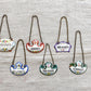 CHOICE Enameled Copper Decanter Tags, c1920