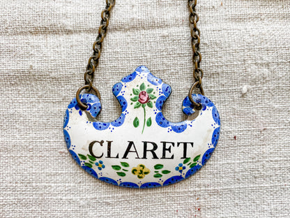 CHOICE Enameled Copper Decanter Tags, c1920