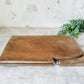 Vintage English Wood Cutting Board with Removable Knife
